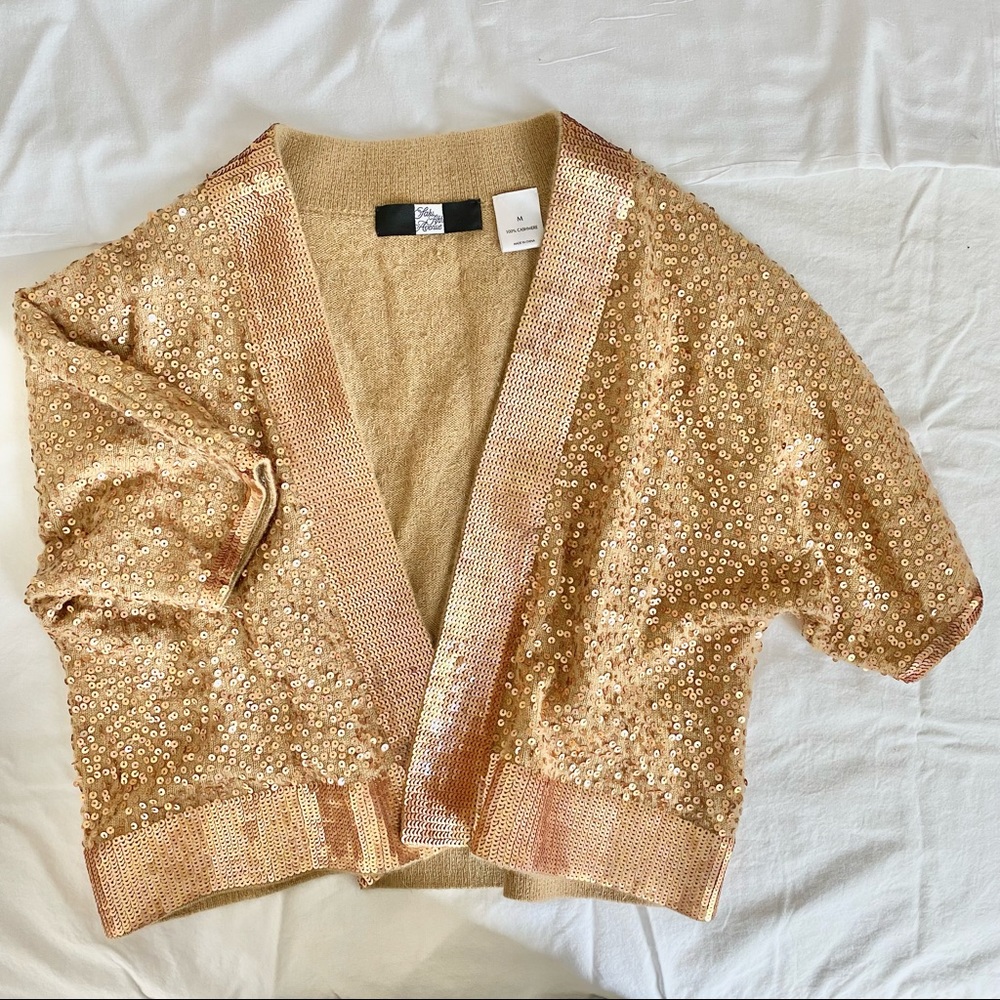 Saks Fifth Ave Cashmere Sequin Sweater